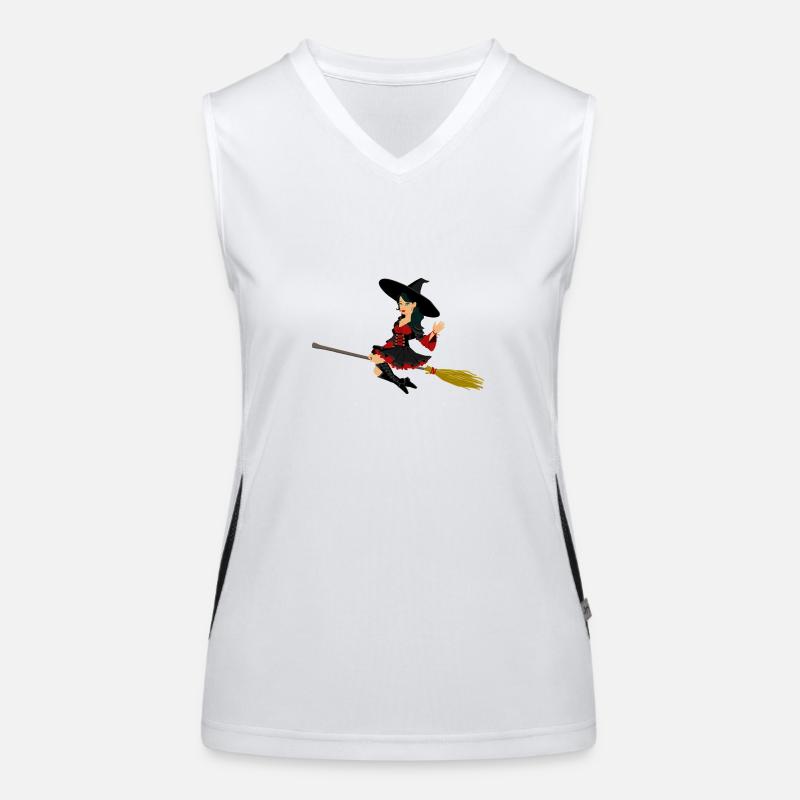 Magical helloween witch Women's Functional Contrast Tank Top