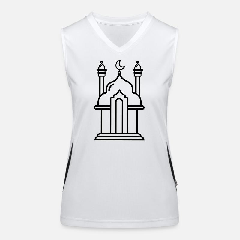 Moschee religiöse Kultstätte transparent Funktionelles Kontrast-Tank Top für Frauen