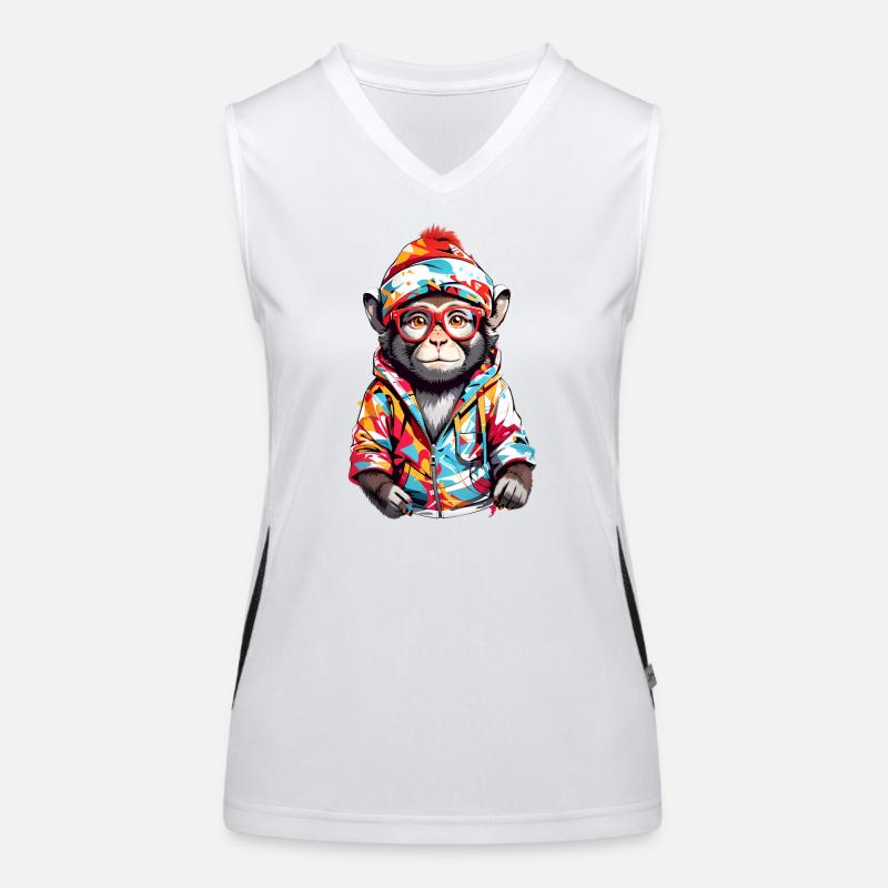 Coole Affe Funktionelles Kontrast-Tank Top für Frauen