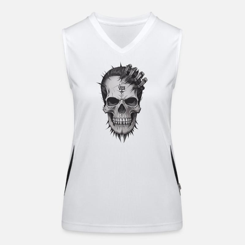 Cool Skull Funktionelles Kontrast-Tank Top für Frauen
