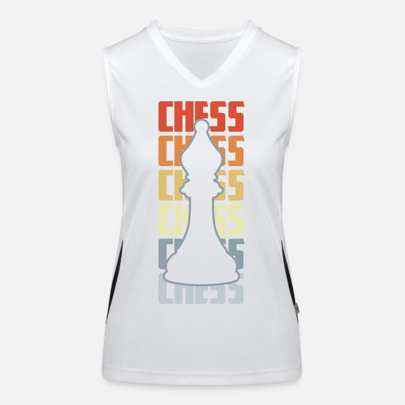 Vintage Schach Funktionelles Kontrast-Tank Top für Frauen