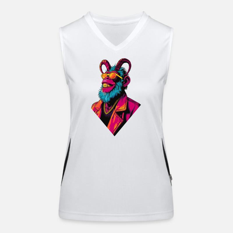 Devil Monkey Funktionelles Kontrast-Tank Top für Frauen