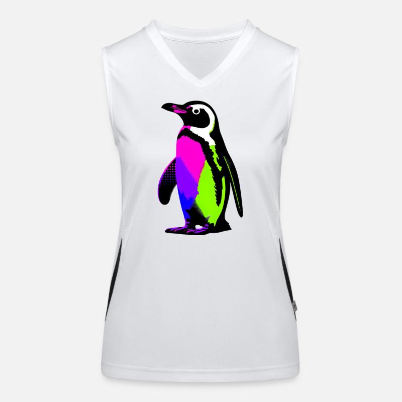Pinguin Funktionelles Kontrast-Tank Top für Frauen