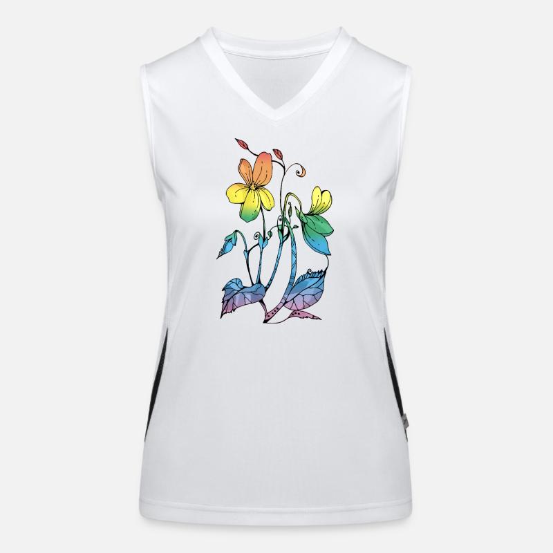 Fleur Débardeur respirant contrasté Femme