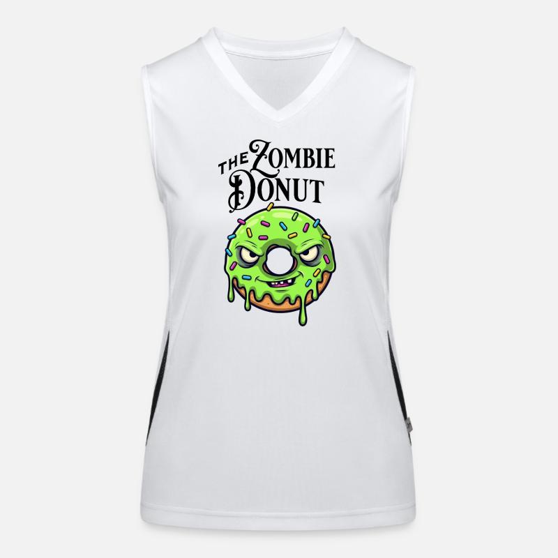 Zombie-Donut Funktionelles Kontrast-Tank Top für Frauen