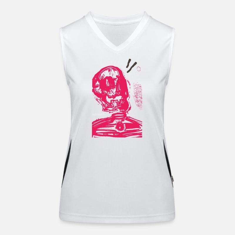 Romantischer Schädel Funktionelles Kontrast-Tank Top für Frauen