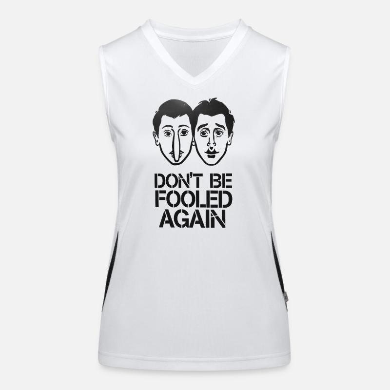 Don't be fooled again tshirts - Women's Functional Contrast Tank Top - white/black