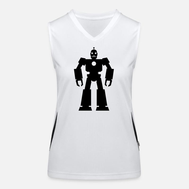 Roboter – KI Technik Sci-Fi Nerd Design Funktionelles Kontrast-Tank Top für Frauen