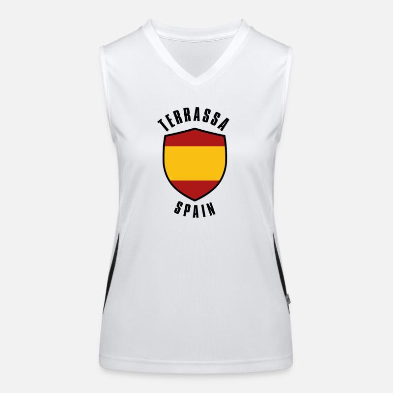 Emblem des Termassa-Spanien-Schildes in Flaggenfarbe Funktionelles Kontrast-Tank Top für Frauen