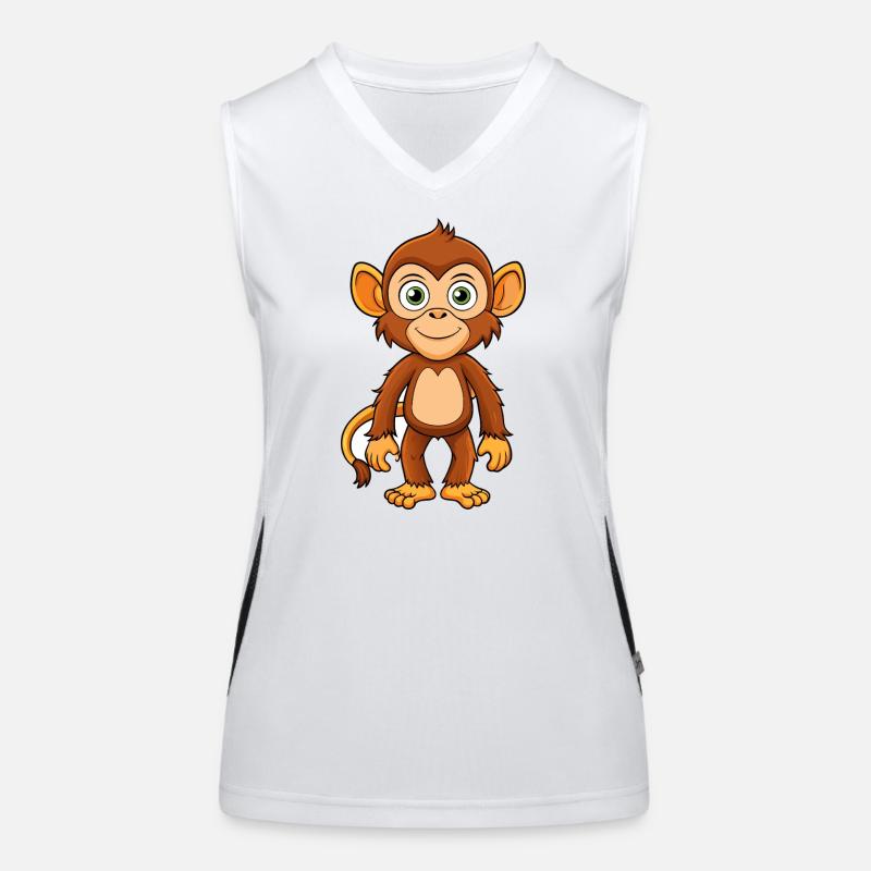 Affe Funktionelles Kontrast-Tank Top für Frauen
