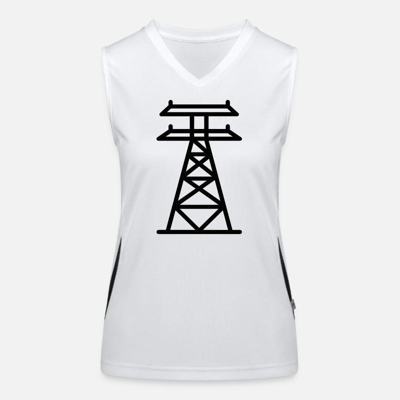 Strommast Funktionelles Kontrast-Tank Top für Frauen