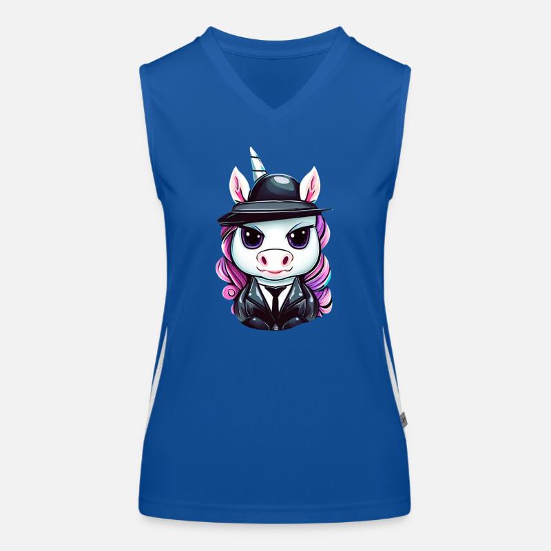 Cooles Gangster-Einhorn Funktionelles Kontrast-Tank Top für Frauen