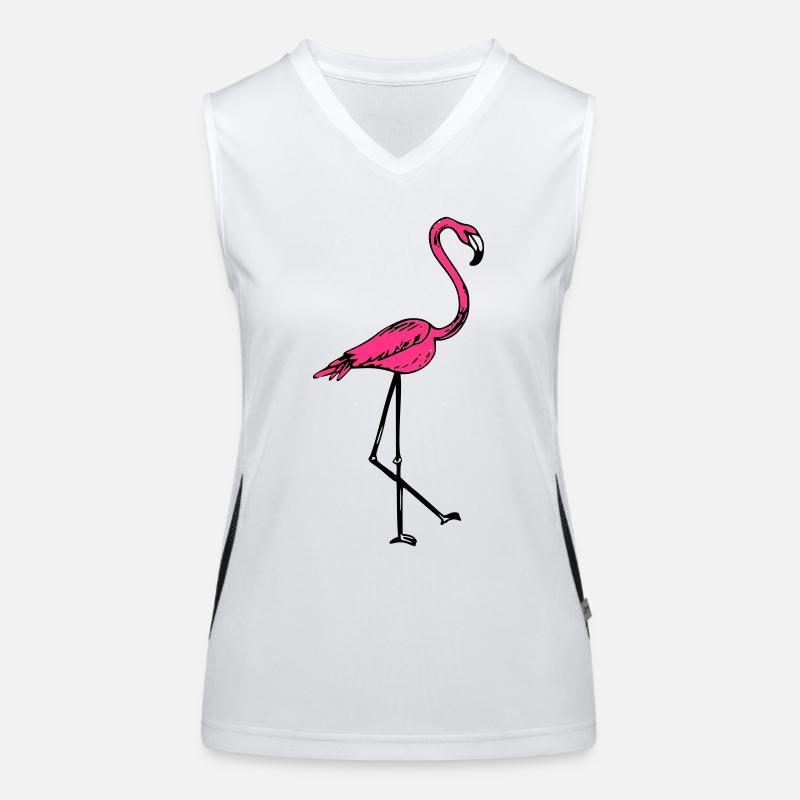 flamingo Funktionelles Kontrast-Tank Top für Frauen