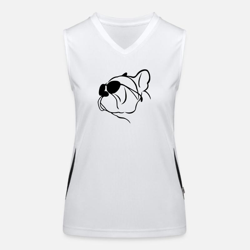 Bulldoggenbrille (G) Funktionelles Kontrast-Tank Top für Frauen