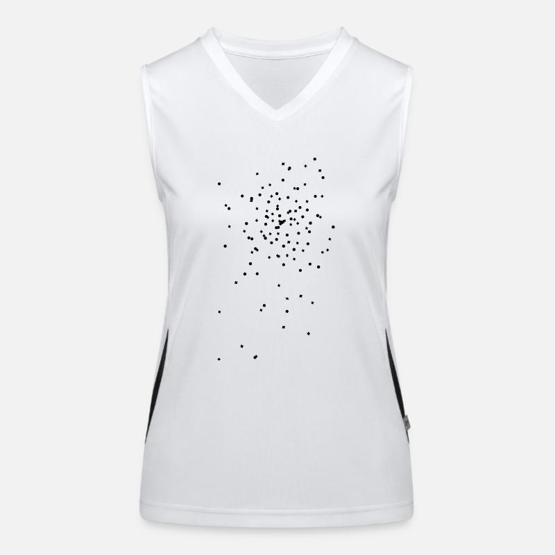 konfetti räppli flocken Funktionelles Kontrast-Tank Top für Frauen
