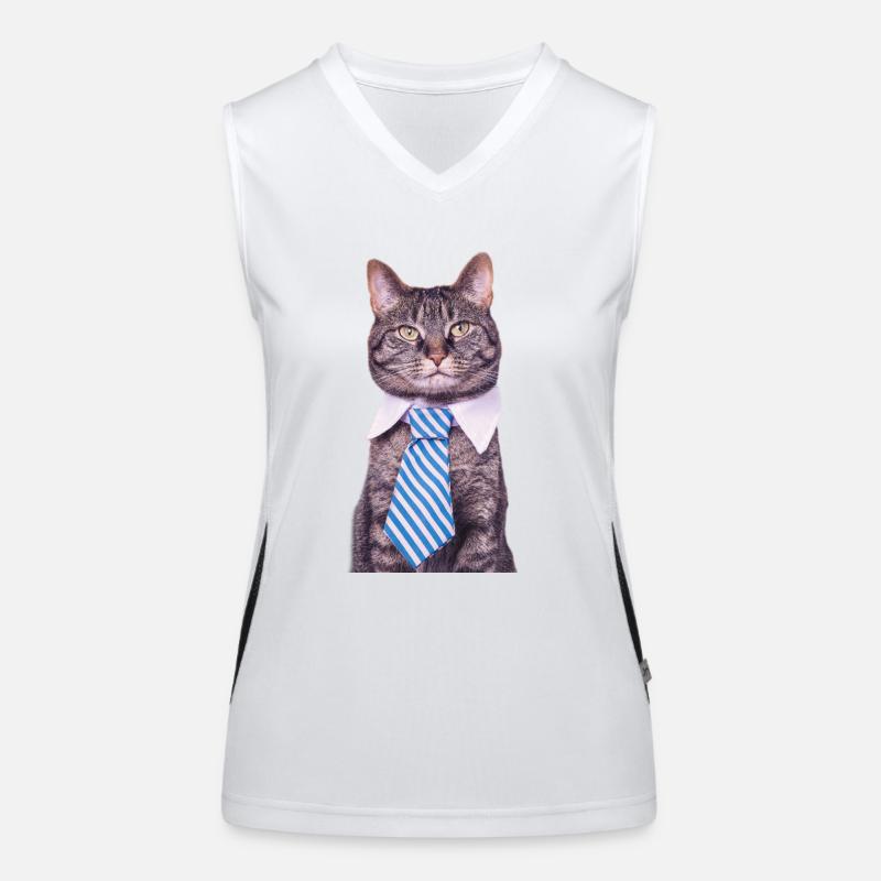 Office cat Women's Functional Contrast Tank Top