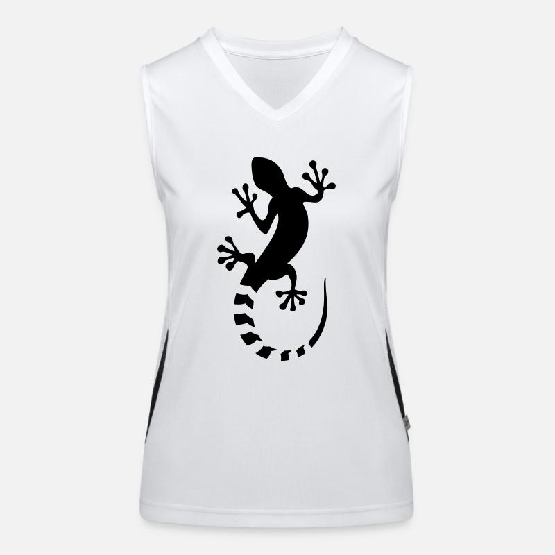 echse - lizard Funktionelles Kontrast-Tank Top für Frauen