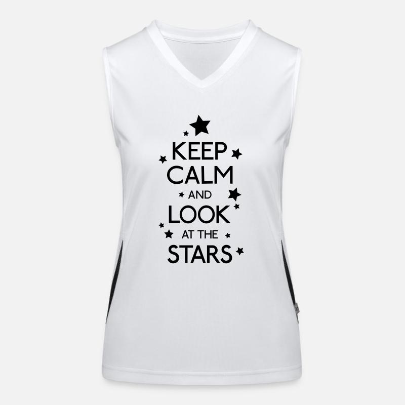 Keep Calm Stars Funktionelles Kontrast-Tank Top für Frauen