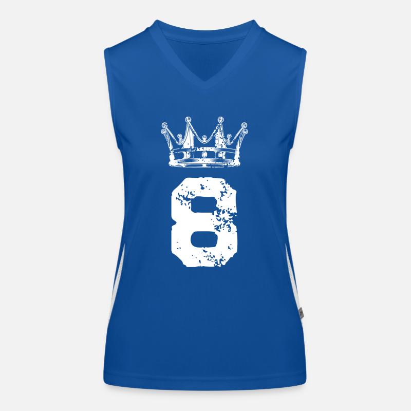 8 Zahl Krone Funktionelles Kontrast-Tank Top für Frauen