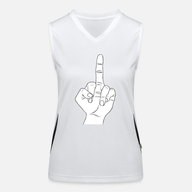 Doigt blanc Débardeur respirant contrasté Femme