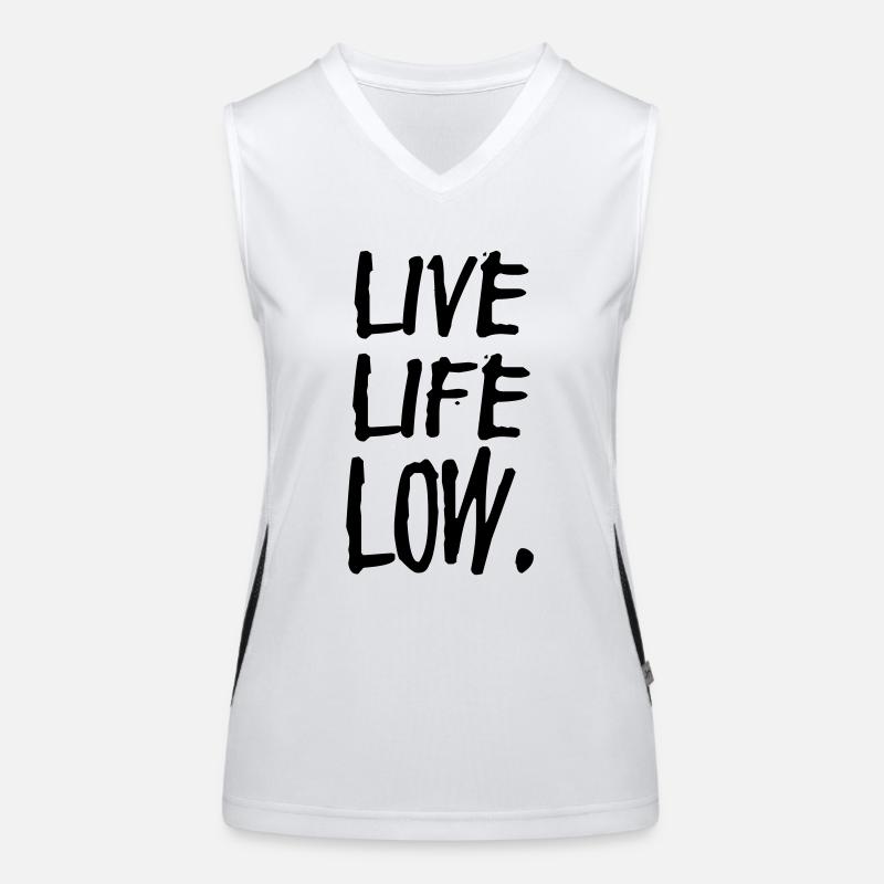 live life low Funktionelles Kontrast-Tank Top für Frauen
