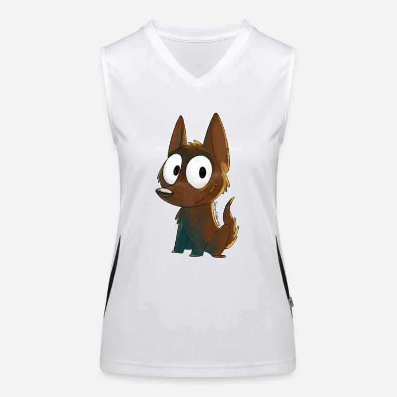Kelpie chocolat Débardeur respirant contrasté Femme