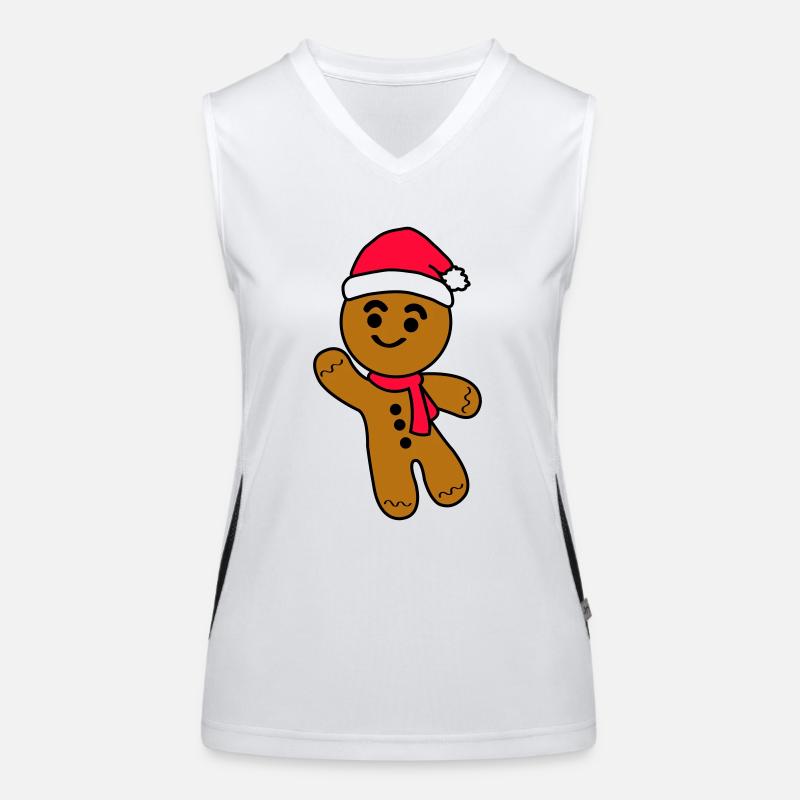 Lebkuchenmann Funktionelles Kontrast-Tank Top für Frauen