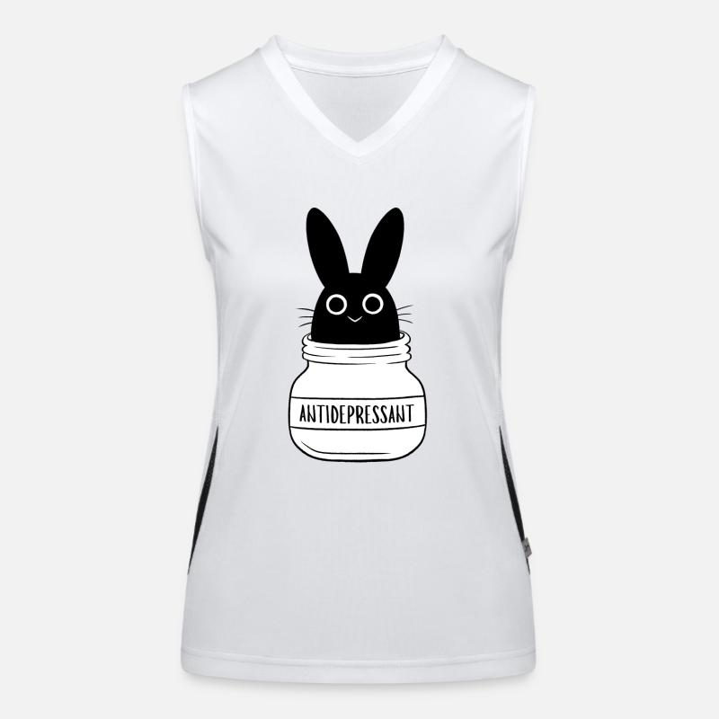 Antidepressant Bunny Funktionelles Kontrast-Tank Top für Frauen
