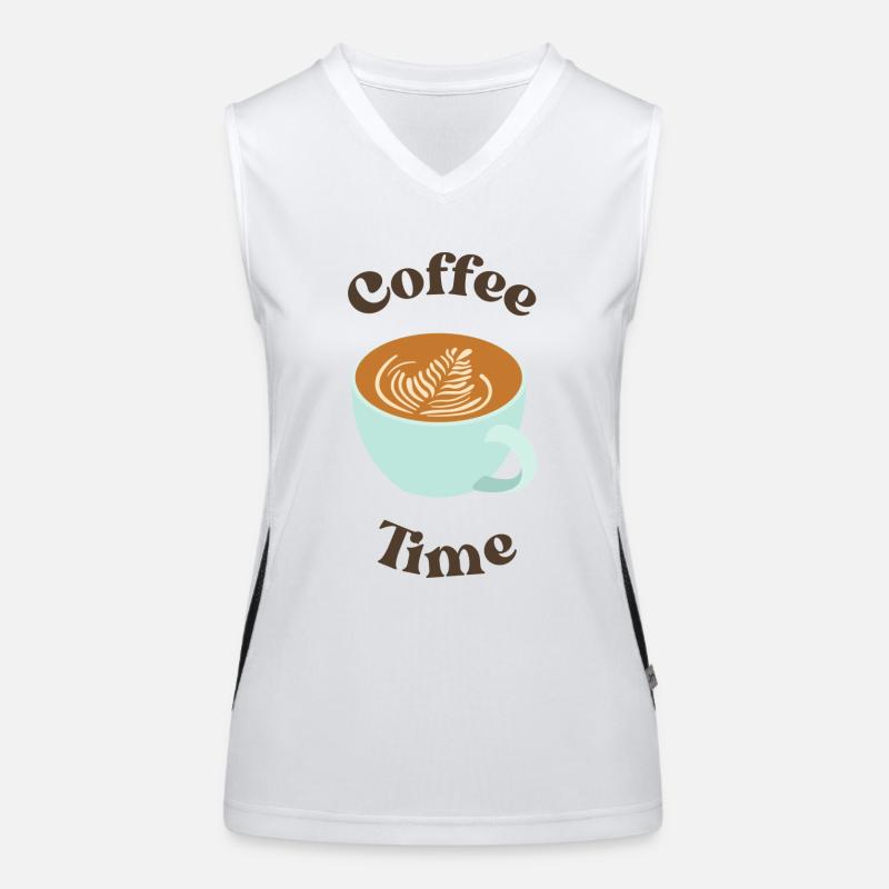 Kaffee-Zeit Funktionelles Kontrast-Tank Top für Frauen