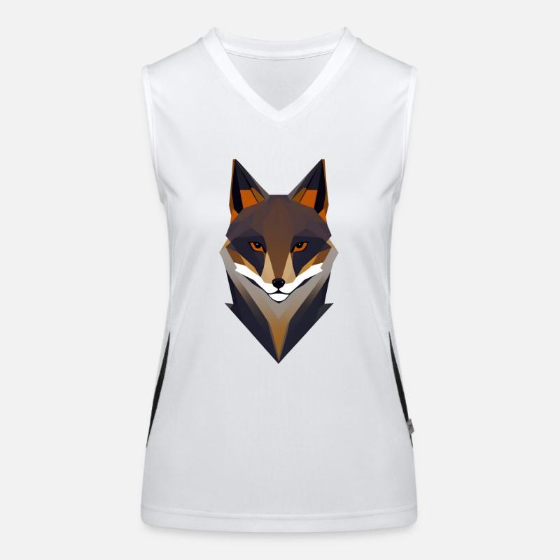 Geometric Fox Women's Functional Contrast Tank Top