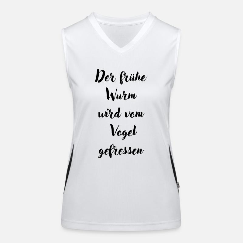 Der frühe Wurm wird vom Vogel gefressen Funktionelles Kontrast-Tank Top für Frauen