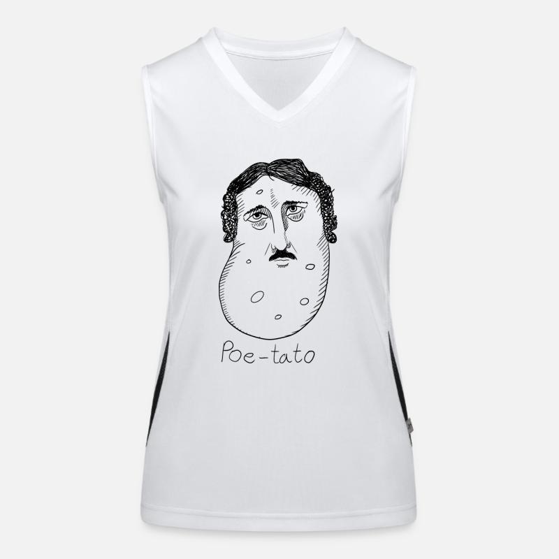 Edgar Allan Poe jeu de mots poetato Débardeur respirant contrasté Femme