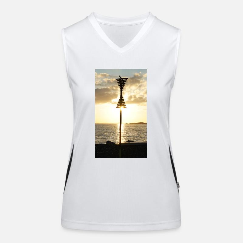 Ozean Funktionelles Kontrast-Tank Top für Frauen