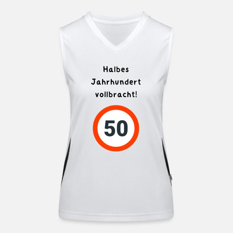 50th Birthday Women's Functional Contrast Tank Top