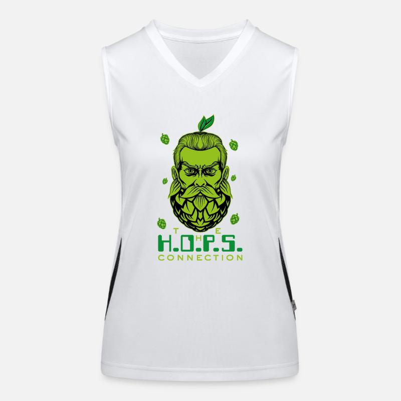 Bier Spruch lustiger Design - Die HOPS Connection Funktionelles Kontrast-Tank Top für Frauen