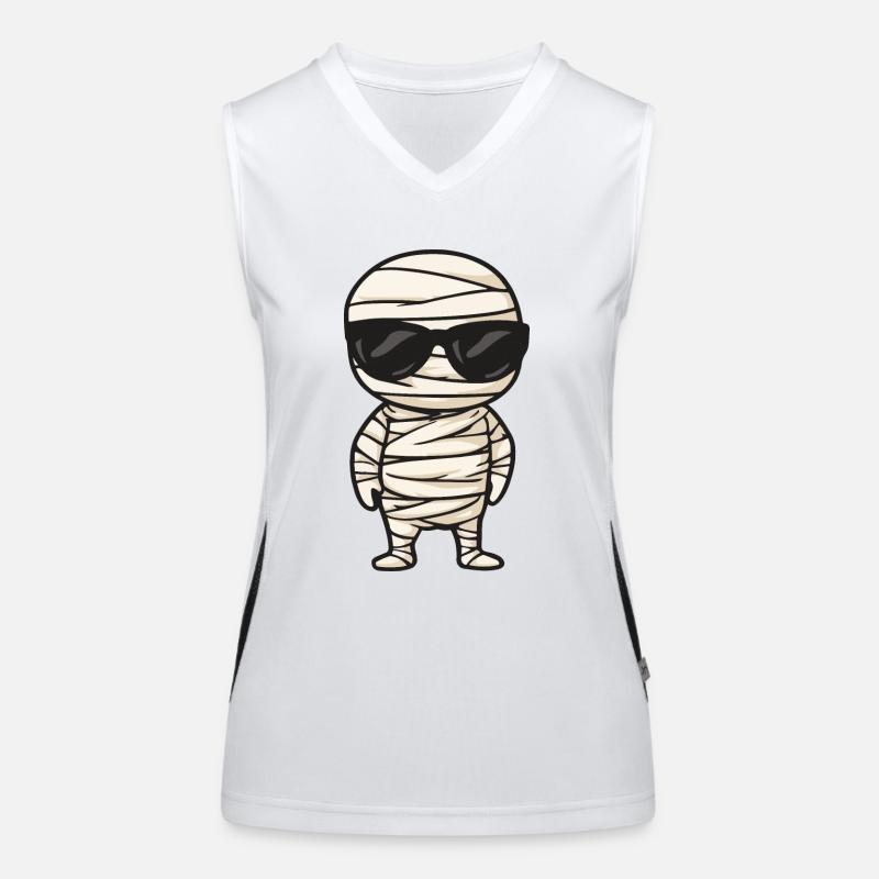 Mumie Halloween Cool Funktionelles Kontrast-Tank Top für Frauen