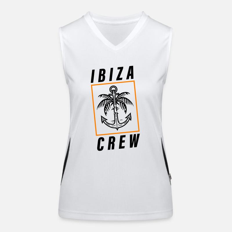 Ibiza Crew Anker Palme Urlaub Funktionelles Kontrast-Tank Top für Frauen