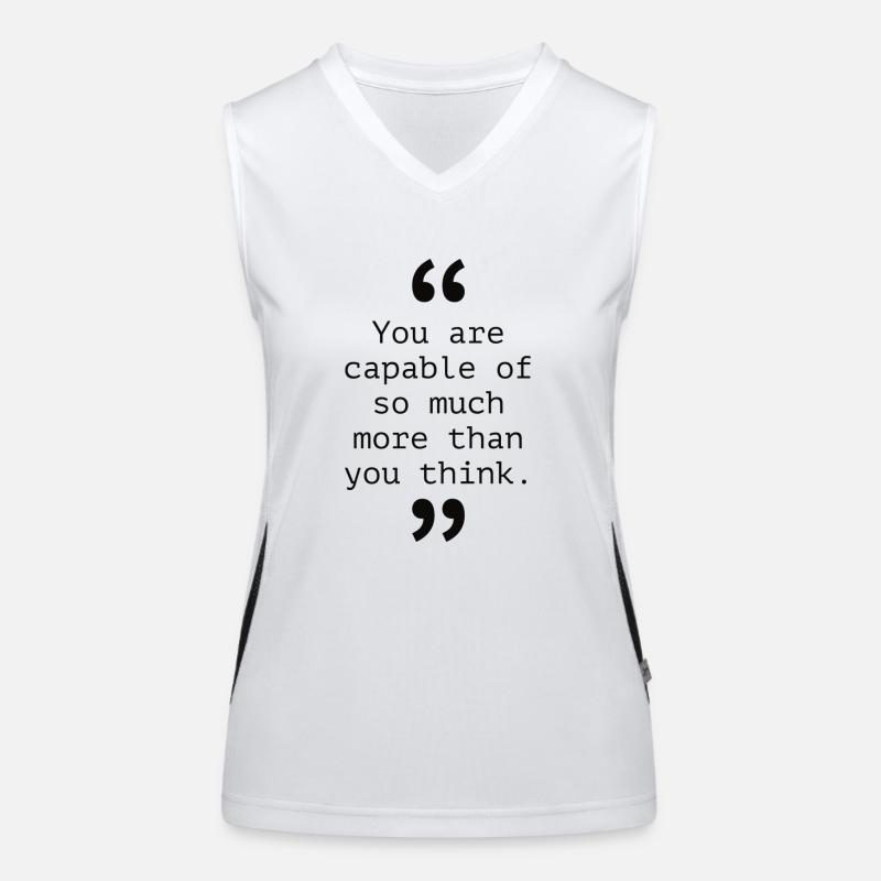 Vous êtes capable de tellement plus que vous ne le pensez. Débardeur respirant contrasté Femme