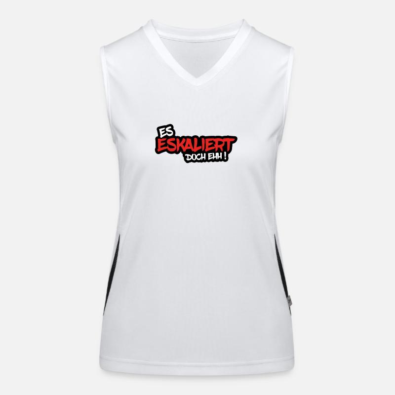 ES ESKALIERT DOCH EHH ! Funktionelles Kontrast-Tank Top für Frauen