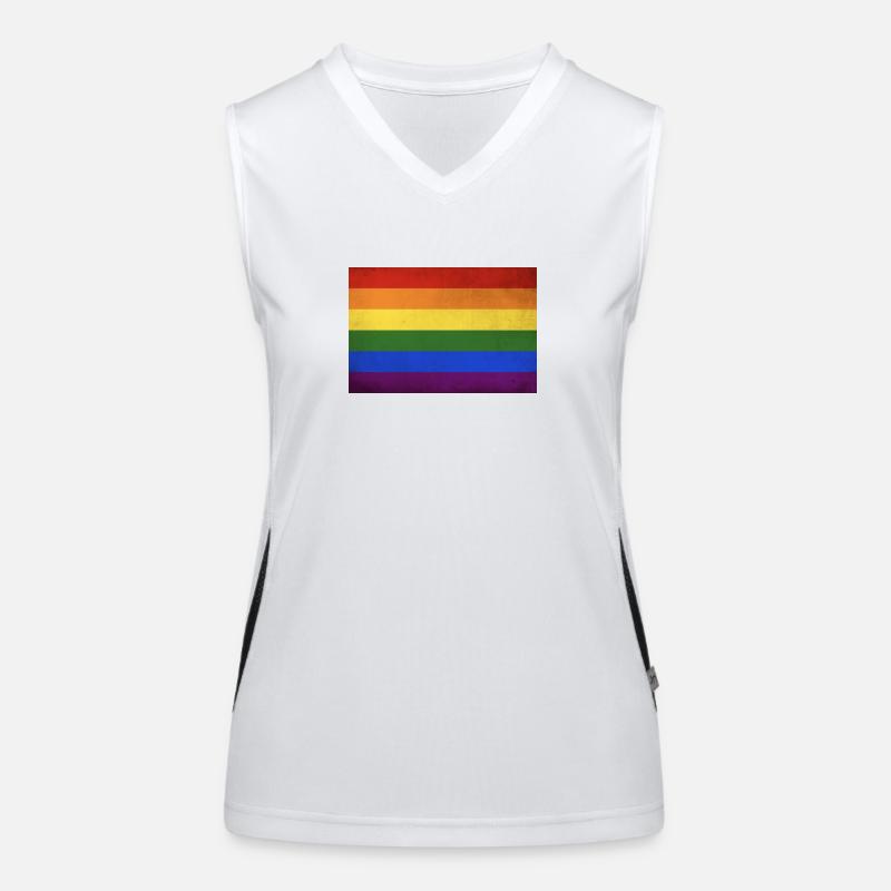 LGBT+ Flag Women's Functional Contrast Tank Top