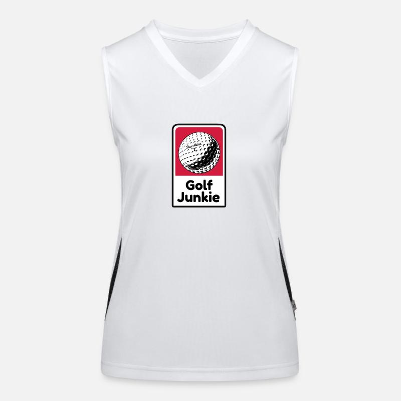 Ich bin ein Golf Junkie! Funktionelles Kontrast-Tank Top für Frauen