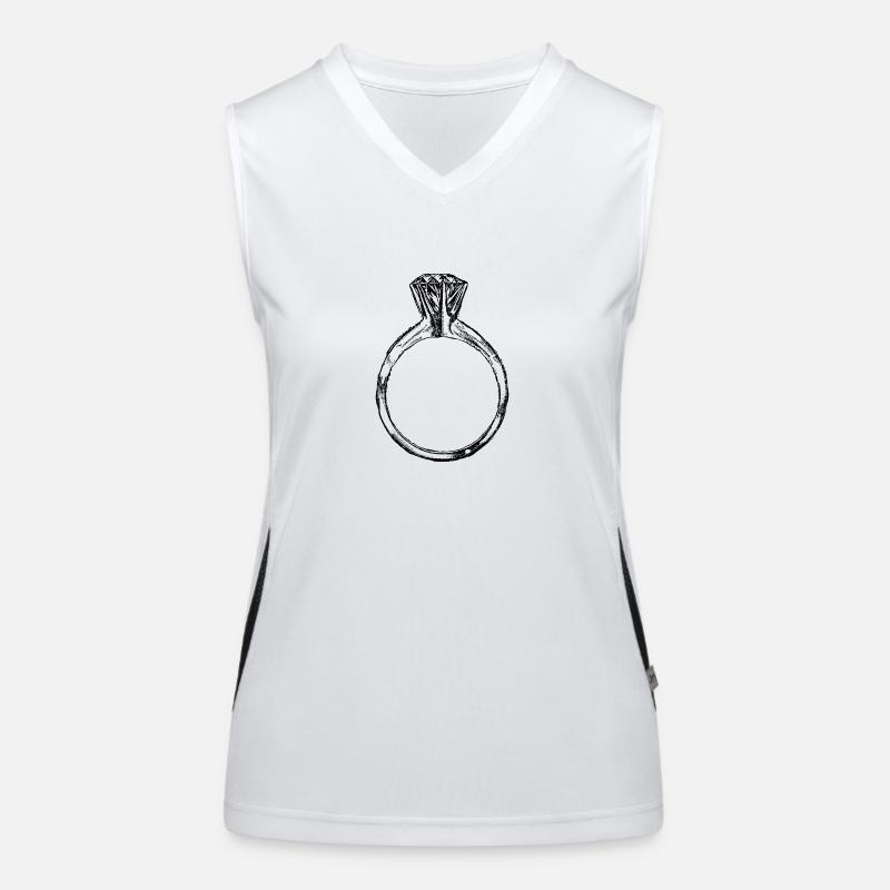 diamond ring Women's Functional Contrast Tank Top