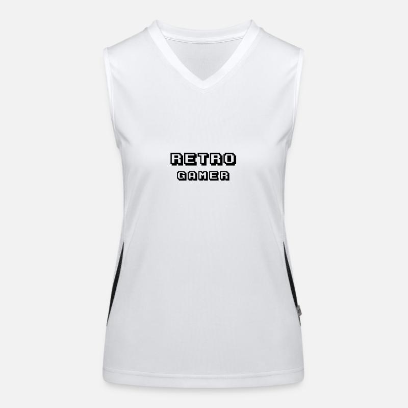 Arcade retrogamer black Women's Functional Contrast Tank Top