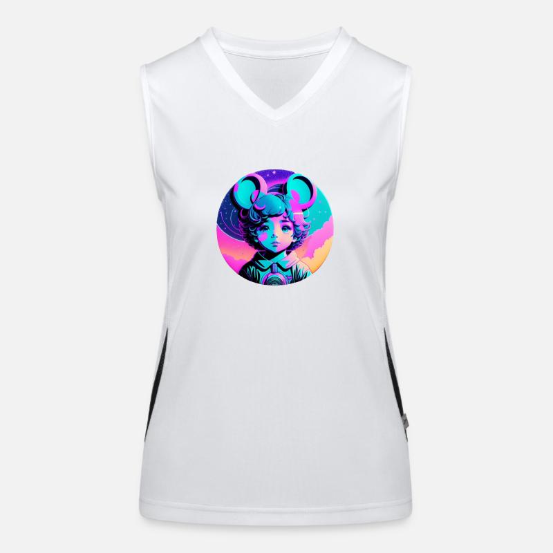 Mausmädchen Funktionelles Kontrast-Tank Top für Frauen