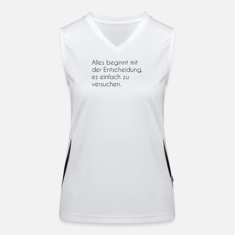 Motivierender Spruch  Funktionelles Kontrast-Tank Top für Frauen