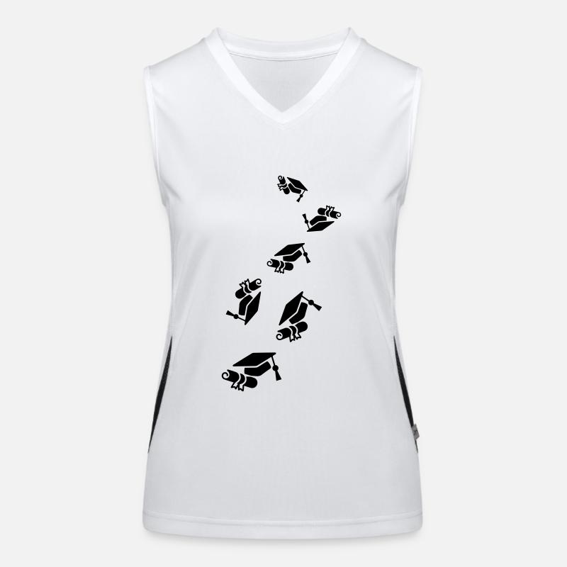 Student cap graduation Women's Functional Contrast Tank Top