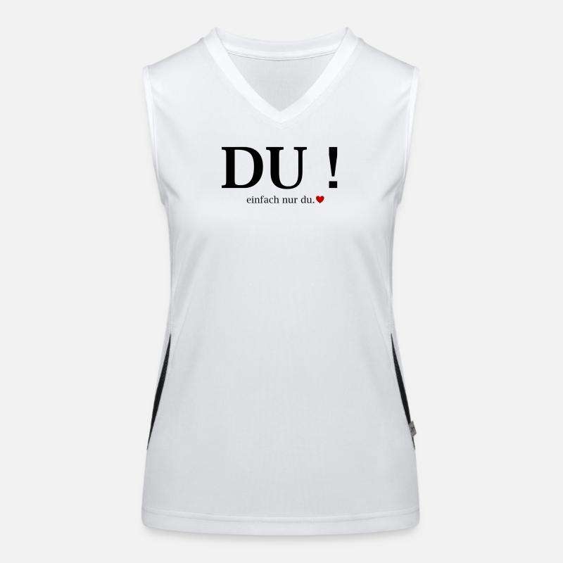 Du! Einfach Nur Du Herz Funktionelles Kontrast-Tank Top für Frauen