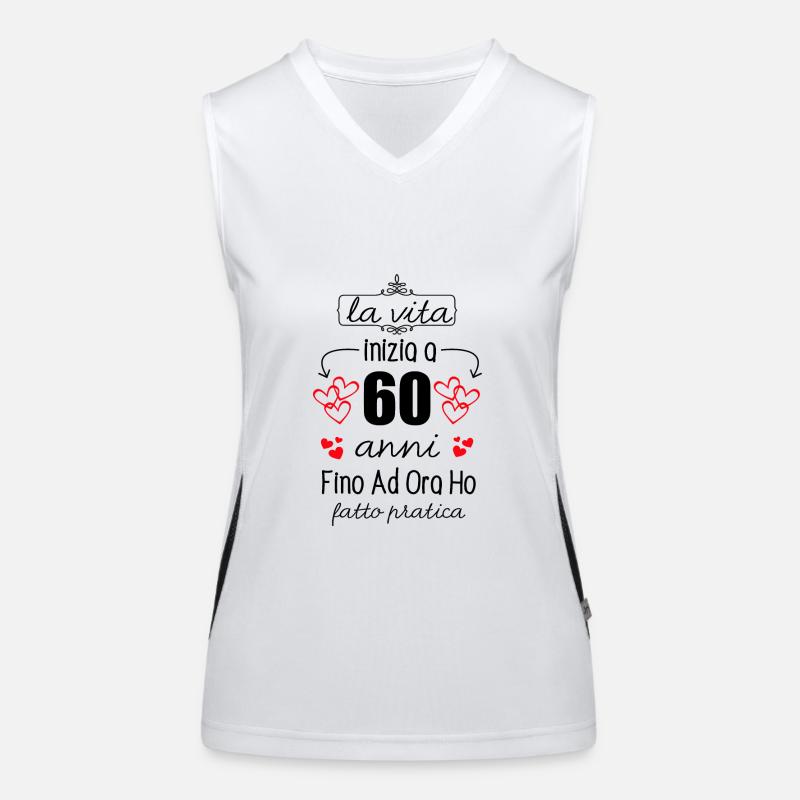 Das Leben beginnt mit 60, Mamas Geburtstagsgeschenk Funktionelles Kontrast-Tank Top für Frauen