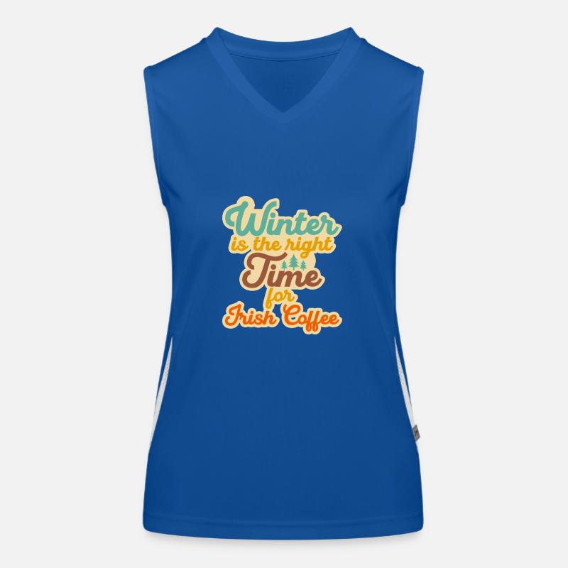 Winter Is The Right Time For Irish Coffee Women's Functional Contrast Tank Top