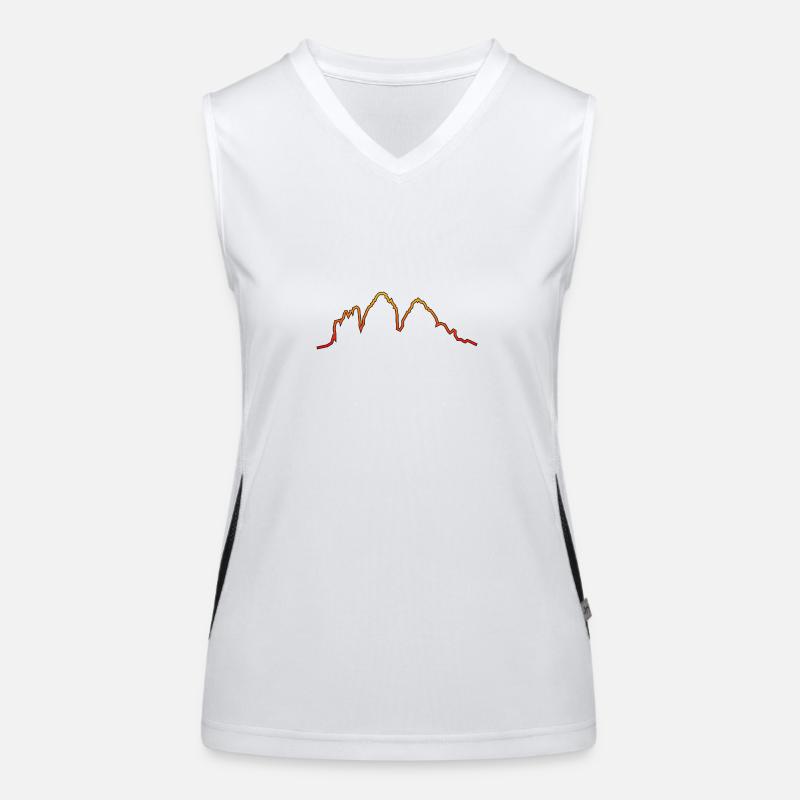 Dolomites Three peaks evening red glow Women's Functional Contrast Tank Top